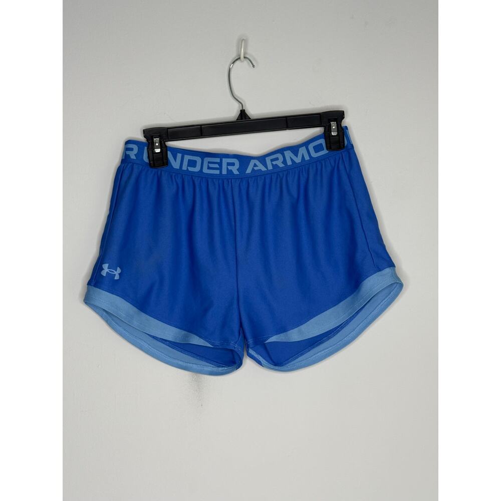 Under Armour Blue Loose Short Athletic Shorts Unisex Youth Large Performance